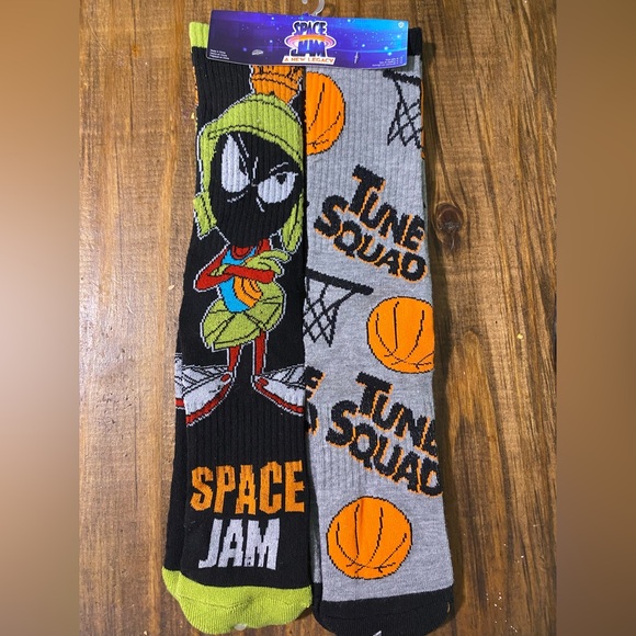 Space Jam Other - Space Jam Tube Socks Black and Gray 2 Pair